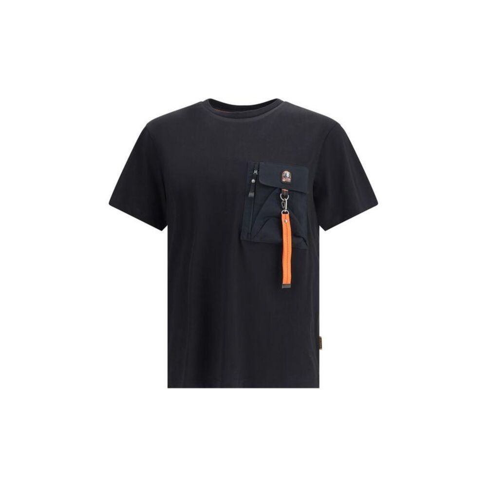 Parajumpers Cotton Crew Neck Short Sleeve T-Shirt Men Black T-Shirts